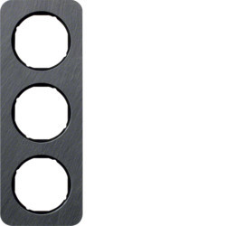 10132384 - R.1 - quadro x3, Ardósia/preto HAGER EAN:4011334412816