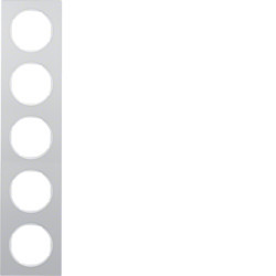 10152274 - R.3 - quadro x5 Alumínio, branco HAGER EAN:4011334393436