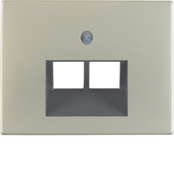 14097004 - K.1/K.5 - espejo RJ45 doble, inoxidable HAGER Ean:4011334282051