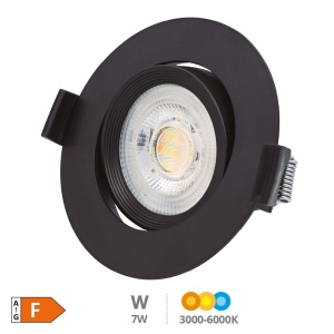 200400019 - Runder Einbau-Kipprahmen LED Gonde 7W 3000-4000-6500K Schwarz
