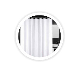 404000007 - 8433373068490Cortina de ducha 180x180cm Blanco