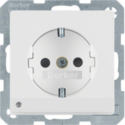 41096089 - Q.x - Schuko c/LED orientar., blanco HAGER Ean:4011334365891