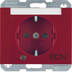 41107115 - K.1 / K.5 - Schuko "EDV" P -ETQ W / LED, ENC HAGER EAN: 4011334361060