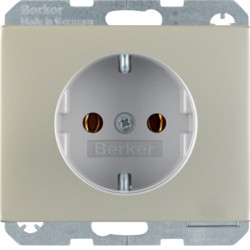 47357004 - K.1/K.5 - Tom. Schuko obtur., Edelstless Hager EAN: 4011334282266