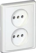 50322 cmf Double plug monobloc 2p w/Obtur ivory 5603011029982