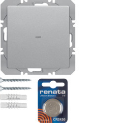 85655224 - Q.x - BP simples KNX RF, alumínio HAGER EAN:4011334443674