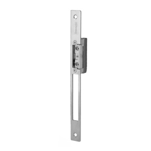 Abreportas elétrico em aço inoxidável Dorcas - Instalação com corte da moldura - Fechadura radial ajustável - NO Fail Secure | Até 330 kg - Fonte de alimentação CA/CC 10-24V - Memória