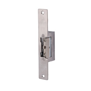 Abreportas elétrico em aço inoxidável Dorcas - Instalação com grande recorte na moldura - Trinco regulável - NO Fail Secure | Até 330 kg - Fonte de alimentação CA/CC 8-12V - Memória e passagem livre