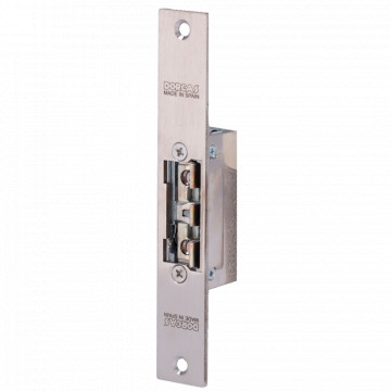 Abreportas elétrico em aço inoxidável Dorcas - Instalação Plug&amp;Play sem corte da moldura - Fechadura radial ajustável - NO Fail Secure | Até 330 kg - Fonte de alimentação CA/CC 10-24V - Memória e passagem livre