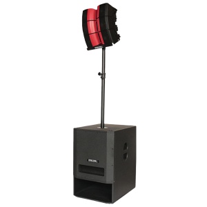 Altifalante line array portátil DSPPA - Sistema ativo DSP Classe D 500W+150W - Subwoofer 15" | Matriz 3 uds 2x4"+1"HF - Bluetooth TWS | DSP 4 modos EQ - Misturador 2 canais XLR/Jack - Eventos móveis | Som ao vivo