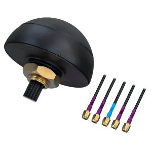 Antena Teltonika - Antena Combo Quad (4x LTE MIMO + 1x GNSS) - 5x Conectores SMA macho de alta qualidade - Certificação para exteriores com proteção IP67 - 5x Cabos RG174 com 3 metros de comprimento integrados