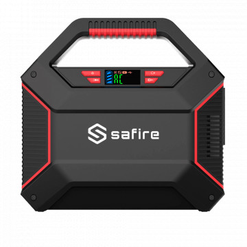 Bateria recarregável de lítio - Grande capacidade 155Wh - 1 saída AC 220V - 3 saídas 9~12V DC - 4 salidas USB (1 salida USB C) - Ecrã LED