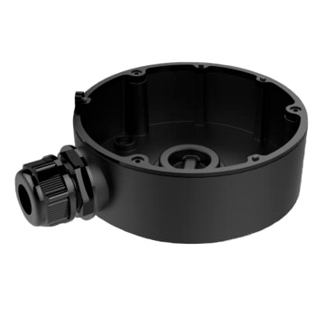 Boîte de connexion - pour les chambres à dômes - Ajustement pour une utilisation extérieure - Installation du plafond ou mur - Couleur noire - Câble passeur