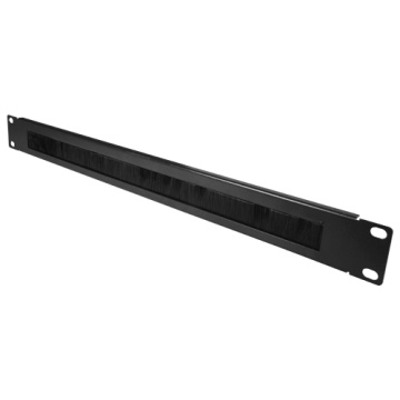Brush Panel - Maximum measurement 1U - Apt for rack - robust and sturdy - black color - metal manufacture