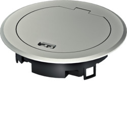 BSR02MKS - ROUND COUND 2 Schuko Silver Hager EAN: 4012740027526