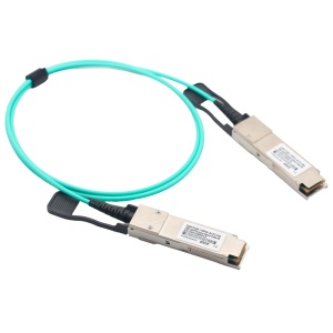 Cabo de ligação direta QSFP28 ativo - Velocidade de transmissão de dados até 100Gbps - Módulos QSFP28 integrados em ambas as extremidades - Ideal para Empilhamento entre Switches - Comprimento físico do cabo de 3 metros - Cabo ótico de alta eficiência