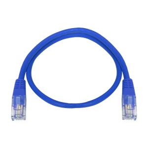 Cabo UTP Safire - Ethernet - Conectores RJ45 - Categoria 5E - 0.3 m - Cor azul