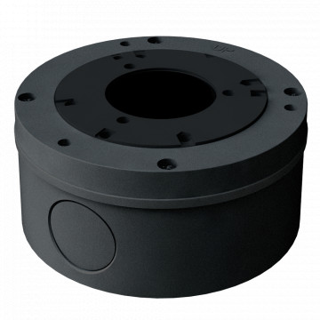 Caja de derivación Cártido Elegante - A cámaras cúpula - Adaptar a usar exterior IP65 - Instalación em techo ou muro - Diámetro da base 112 mm - Paleta de cables