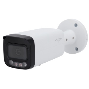 Câmara Bullet IP 4 Megapixel Gama Pro - 1/2.9” Progressive Scan CMOS - Compressão H.265+/H.265/H.264+/H.264 - Lente 3.6 mm / LEDs Alcance 60 m - WDR | Microfone integrado - Funções Inteligentes