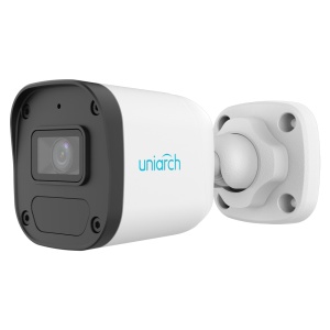Câmara Bullet IP Uniview-Uniarch - 2 MP | Lente 4 mm - IV 30 m | DWRD - Detecção do corpo humano - PoE | IP67 - Microfone integrado