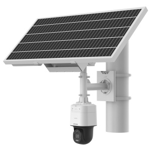 Cámara IP PT Solar 4G Gama PRO - Resolución 4 Mpx (2688x1520) - Lente 4 mm | ColorVu: Imagen en color 24 horas - Incluye panel fotovoltaico para uso autónomo - 2 baterías de litio de 8,4 Ah | Luz blanca 30 m - Resistente al agua IP65 | MicroSD | Micrófono y altavoz