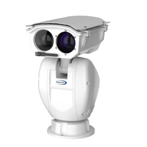 Câmara térmica Raythink PC4 series - Sensor térmico 640x512 VOx não arrefecido 12μm - Sensibilidade térmica ≤40mK@25°C,F#1.0,25Hz - Sensor visível 1/1.8" 4Mpx CMOS - Lente térmica 50mm - Lente visível 6~336mm (zoom 56X))