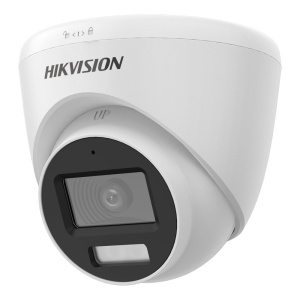 Câmara Turret Hikvision 4en1 Gama VALUE - Resolução 2K (2304x1296) - Lente 2.8 mm - Hybrid Light (IV 40 m, luz branca 20 m) - Áudio sobre coaxial | Microfone integrado - Impermeável IP67 | Metal