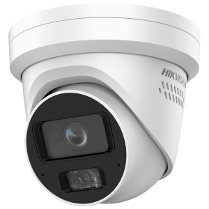 Câmara Turret IP Hikvision - Gama PRO - 4 MP | Lente 2.8 mm - IV e Luz Branca 30 m | WDR 120 dB | ColorVu - PoE | H.265+| IP67 | Det. movimiento 2.0 - WEB, Software CMS, Smartphone e NVR