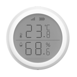 Capteur d'humidité et de température imitée - Vision LCD intégrée - Zigbee 3.0 - haute précision - nécessite un centre - ajustement pour l'intérieur