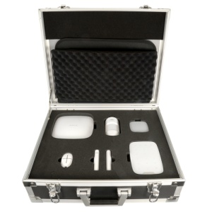 Caso de demonstração - Kit de alarme profissional - Certificado Grau 2 - Comunicação Ethernet e GPRS - Sem fios 868 MHz Jeweller - App Móvel e Web / Cor branca