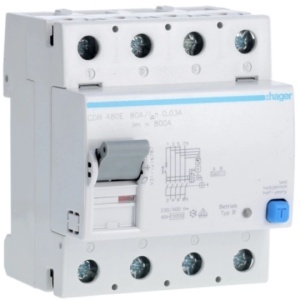 CFB480E - Inter. DIF. 4p 80a 300ma Type B 4m Hager Ean: 3250611618737