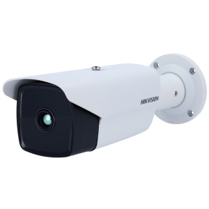 Chambre thermique IP Hikvision Gama Pro - Capteur thermique 384x288 Vox | 4,4 mm Lens - Sensibilité thermique ≤ 35 mk - Détection préventive et alarme - Taux de mesure du temps -20 ~ 150ºC / ± 8ºC - IP67 | IK10 | Anti-corrosion