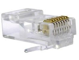 Conector Par de Cobre RJ45 UTI Gato 6 - Masculino, Caja de plástico
