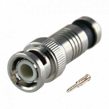 Connecteur - Compression rapide BNC - Compatible avec RG59 et CON115CRIM - 38 mm (FO) - 10 mm (AN) - 11 g