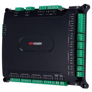 Controlador de acesso multi-identificação - Facial, impressão digital, cartão, QR ou PIN - [2 porta | comunicação TCP/IP e RS485. - 4 leitores por Wiegand | 4 leitores por OSDP - Sem caixa - Software iVMS-4200