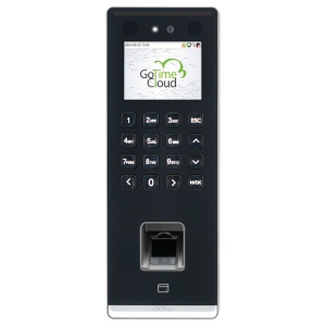 Controlo de presença e acesso simples - Facial, impressão digital, cartão EM e PIN - 1.000 impressões | 150.000 registos - 2.4" TFT , TCP/IP, Wi-Fi, USB e relé - Presença de software: GoTime Cloud