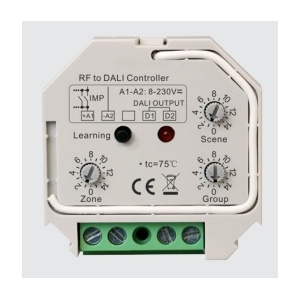 Conversor PUSH + RF - DALI Função 1 Canal dimer