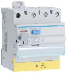 CPC840F - Intraido.Difundir 3P+N 40A 300mA S AC c/transportar desesperación HAGER Ean:3250611619222