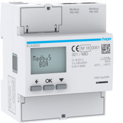 ECA380D - Mesure centrale 3F 80A 4M Agardio Mid Hager Ean: 3250612231287