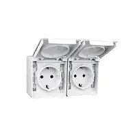 EFAPEL - 48862CBR TOMADA DUPLA SCHUKO HORIZONTAL BRANCA - 5603011045715