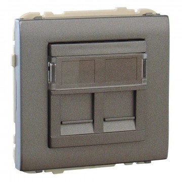 EFAPEL - 50442SGR ARO W / Double Module pour les connecteurs RJ45 Graphite - 5603011580926