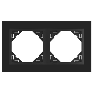 EFAPEL - 90920TEP ESPELHO DUPLO CRISTAL NEGRO/PRETO MATE - 5603011608002