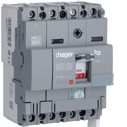 HHA127H - Disjuntor x160 TM 4P-3D+N/2 125A 25kA HAGER EAN:3250613131234