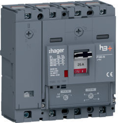 HHS026DC - Disjuntor P160 TM 4P-4D 25A 25kA HAGER EAN:3250613177911