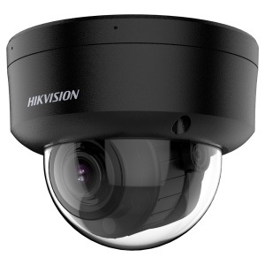 Hikvision – IP-Dome-Kamera aus der PRO-Reihe – 4 Megapixel Auflösung (2688 x 1520) – 2,8–12 mm Objektiv | MicroSD | IP67, IK10 – Hybrid-Leuchtweite 40 m | Array-Mikrofon - AcuSense | MD 2.0 | Alarme | Audio | PoE