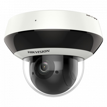 Hikvision 4x Motorized IP Scy - GAMA -Wert - 4 MP | Motorisiertes Objektiv 2,8 ~ 12 mm | Pan & amp; Tilt - IV 20 m | WDR 120 dB | Integriertes Mikrofon - Poe | H.265+| IP66 | IK10 Audio und Alarm - Web, CMS -Software, Smartphone und NVR