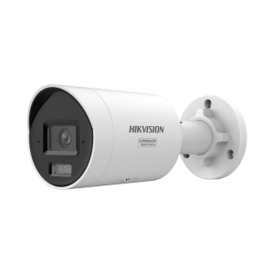 Hikvision câmara Bullet IP gama PRO - Resolução 4 Mpx (2688x1520) - Duas lentes numa 2.8/4 mm - Luz híbrida 40 m | Microfone duplo | Face capture - Deteção de movimento 2.0 | AcuSense - IP67 | NEMA 4X | PoE+ | MicroSD