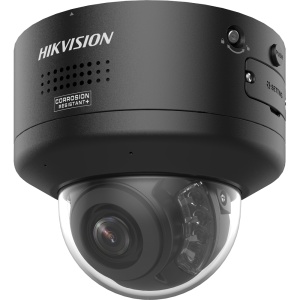 Hikvision câmara Dome IP gama PRO 6 MPx - Lente varifocal motorizada 2.8~12 mm - Sirene e luz dissuasiva | Microfone dual array - PoE+ | Áudio | Alarmes | ColorVu 3.0 | AcuSense - Luz híbrida 40m | Deteção de movimento 2.0 - Reconhecimento facial | IP67 |