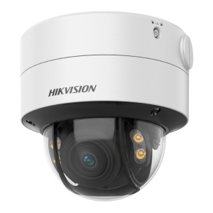 Hikvision câmara Domo HDTVI gama PRO - Resolução 2 Megapixel (1920x1080) - Lente varifocal motorizada 2.8~12 mm Autofocus - Luz branca alcance 40 m | ColorVu - PoC, fonte de alimentação por cabo coaxial - Impermeável IP68, antivandalismo IK10