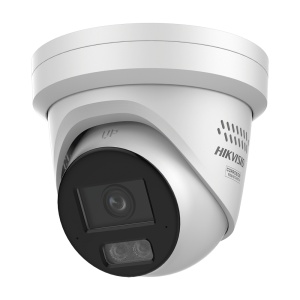 Hikvision cámara IP Turret gama PRO ColorVu3.0 - 6 Mpx (3200x1800) | Lente 4 mm - Luz híbrida hasta 30 m | Luz policial | Alarma - ColorVu3.0: imagen a color HikAI-ISP F1.0 1/1.8" - Micrófono y altavoz integrados | Captura facial - PoE+ | Grado de pr
